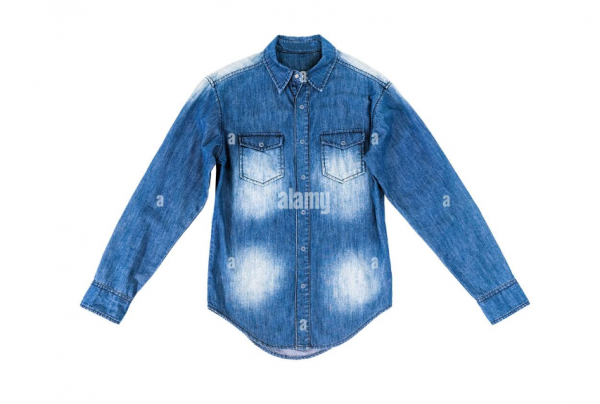 Kemeja Jeans dengan Warna Faded